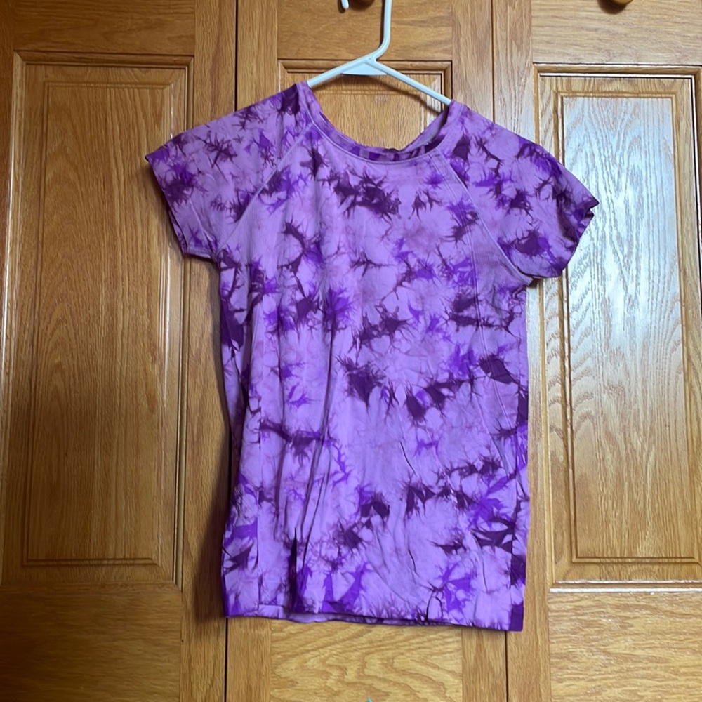Purple athletic shirt